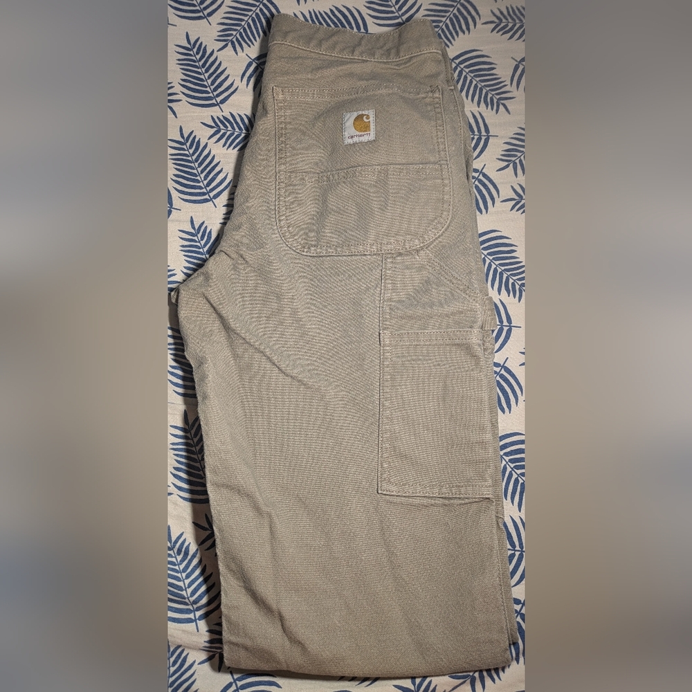 Carhartt Beige Work Pants Size 30x30 - Picture 2 of 11